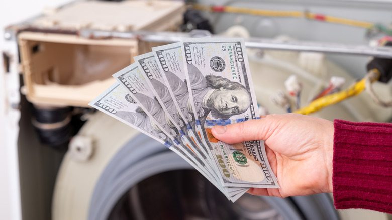 Paying for repair of washing machine