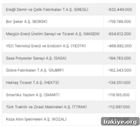 Borsa İstanbul'da para çıkışı olan hisseler listesi