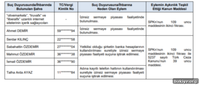 SPK'dan Ceza ve Suç Duyurusu 3 SPK 2024-13 bülteni suç duyurusu detayları 1
