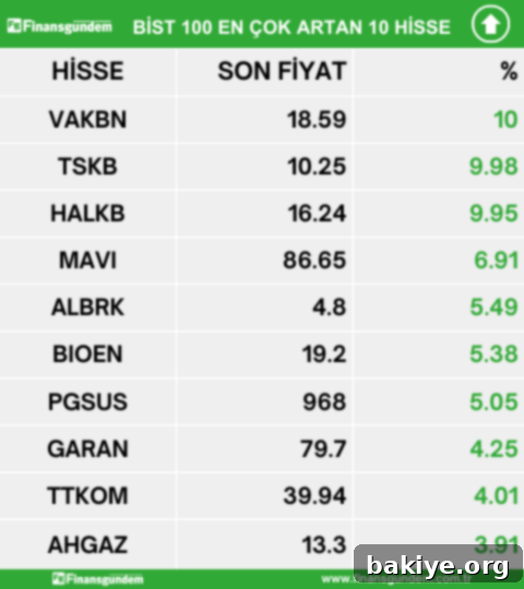 BIST100de 24 Nisanin Yukselenleri Dusenleri ve Hacim Sampiyonlari 2 BIST 100 En Çok Yükselen Hisseler