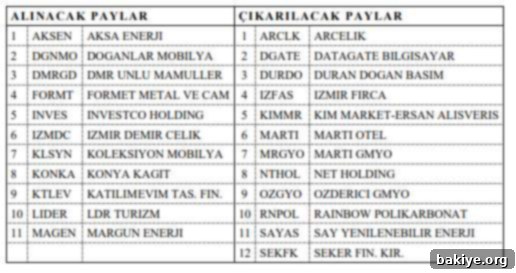 BIST Geri Alım Endeksi Ocak 2024 Değişiklikleri Netleşti 2 BIST Geri Alım Endeksi Ocak 2024 Değişiklikleri Tablosu Görseli
