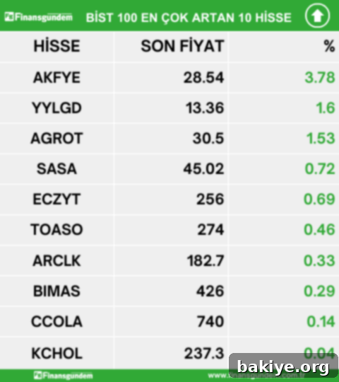 BIST100 13 Mayıs Yükselenler Düşenler Hacim Şampiyonları 2 BİST 100 En Çok Artan Hisseler