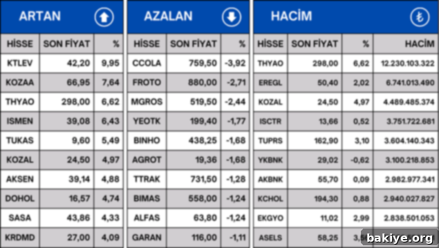 BIST 100 Fiyat ve Hacim Analizi 2 07 Ağustos 2024 Borsa İstanbul Günlük Hisse Performansları: En Çok Artan, Azalan ve İşlem Hacmi Yapanlar