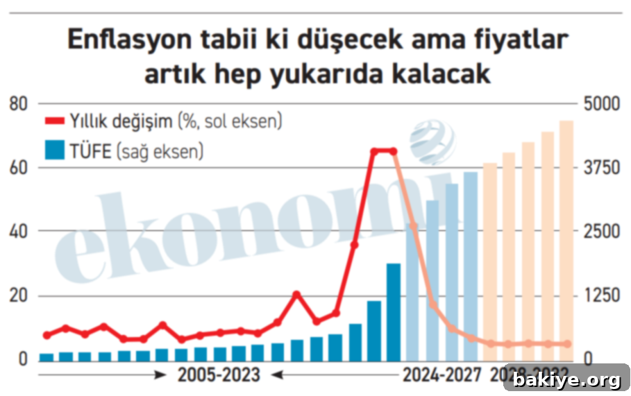 TÜFE Endeksi ve Yıllık Enflasyon Grafiği