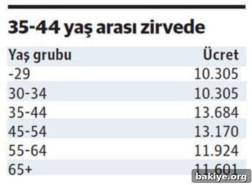 Eğitim Ücret Zincirini Kırıyor 5 Yaş Gruplarına Göre Ortalama Aylık Ücretler 2022