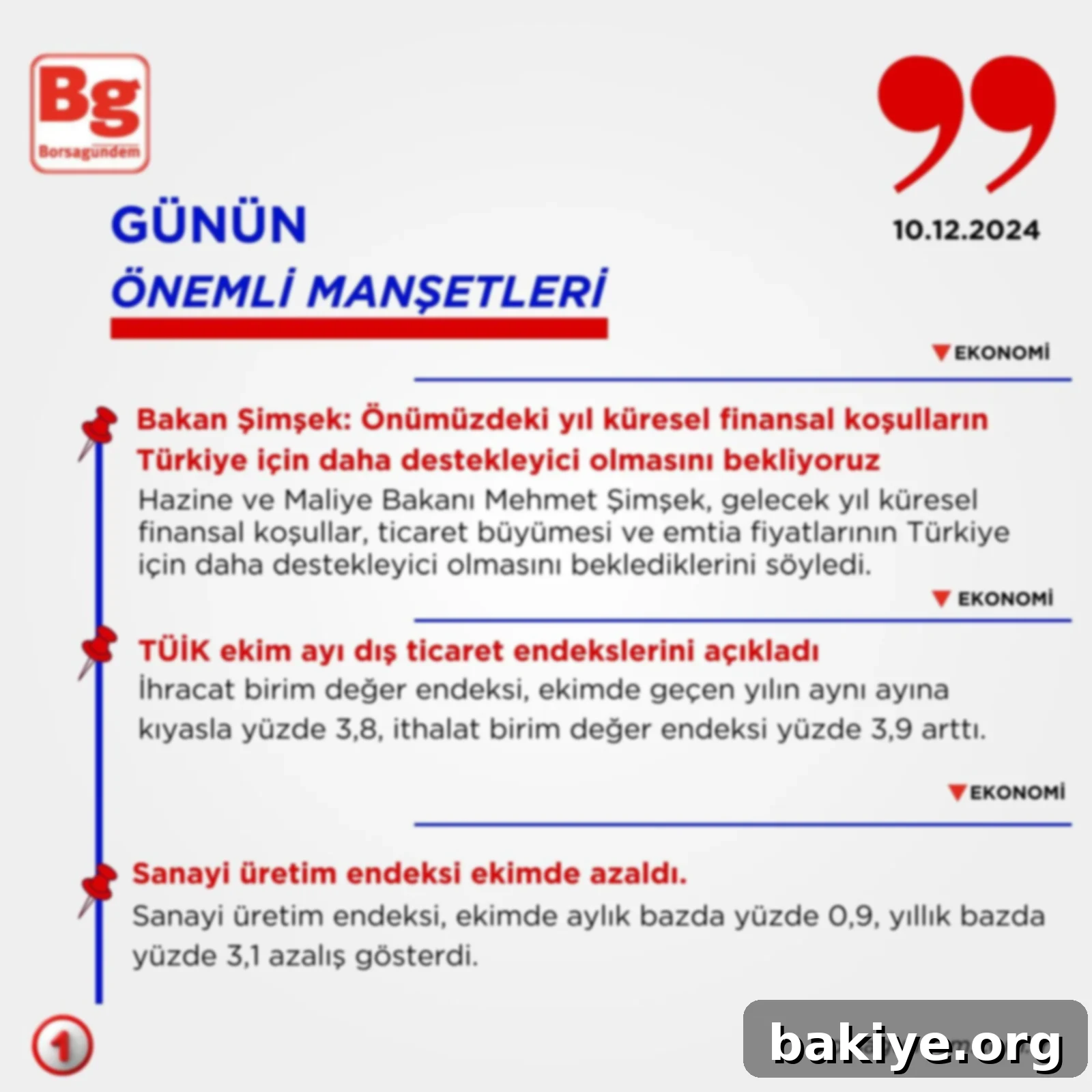 Manşetlerde Bugün 2 Ekonomik göstergelerin tartışıldığı iş toplantısı