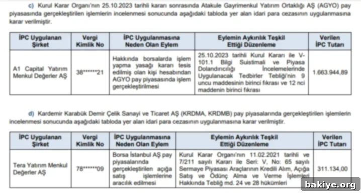 SPK 2024-56 Bülteni idari para cezası uygulanan kişi ve kurumlar listesi - Bölüm 2
