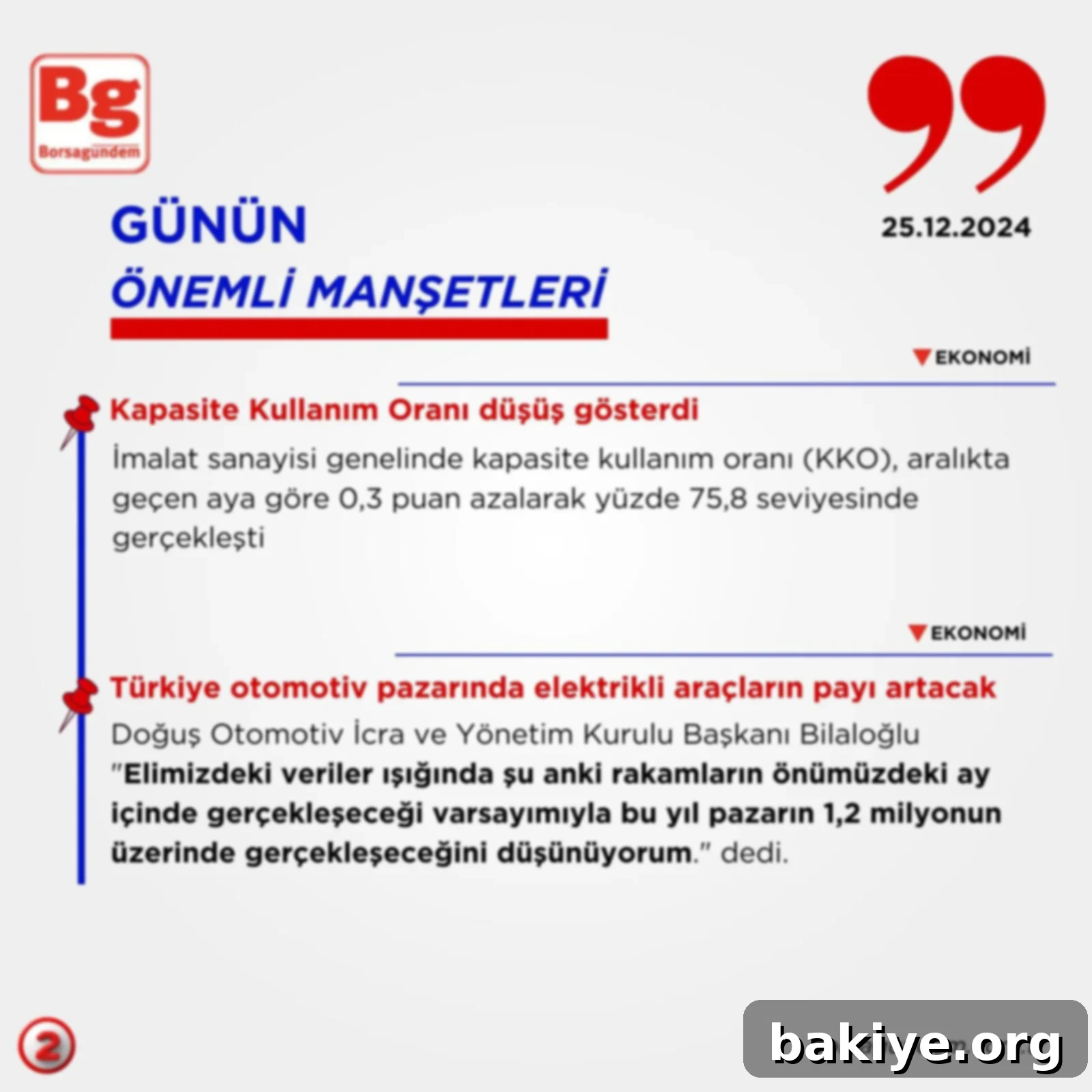 Manşetlerde Bugün 3 Türkiye sanayisinde kapasite kullanım oranındaki değişimler ve ekonomik etkileri
