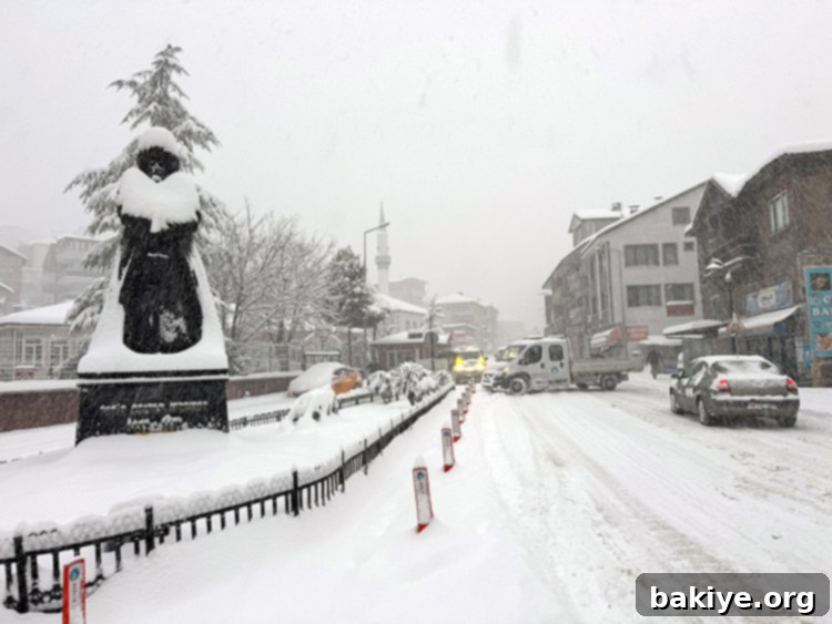 Kar ve soğuk yurdu etkisi altına aldı 6 Karlı köy yolu manzarası