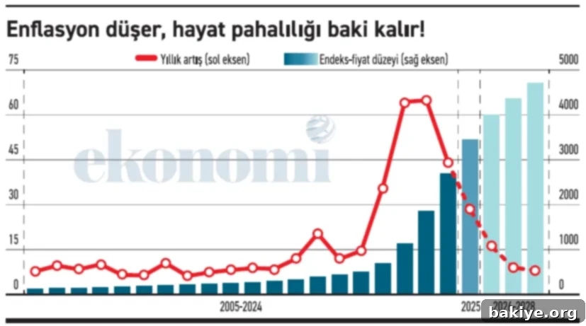 Halkın derdi enflasyon değil, pahalılık 2 TÜİK resmi verileriyle enflasyon ve fiyat düzeyi arasındaki ilişkiyi gösteren grafik