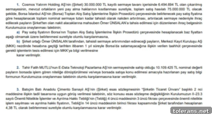 SPK'dan Yatırımcılara Müjdeli Haber 2 Cosmos Yatırım Holding AŞ Sermaye Artırımı