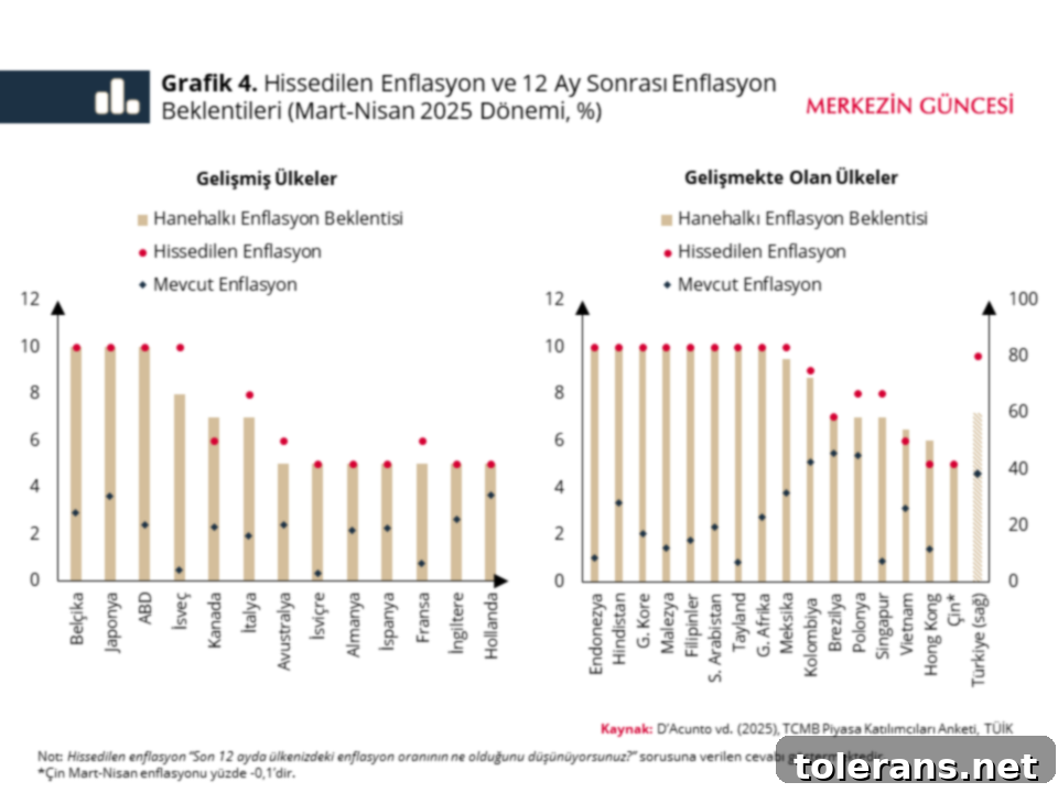 Hissedilen ve Beklenen Hissedilen Enflasyon ve Enflasyon Beklentileri İlişkisi