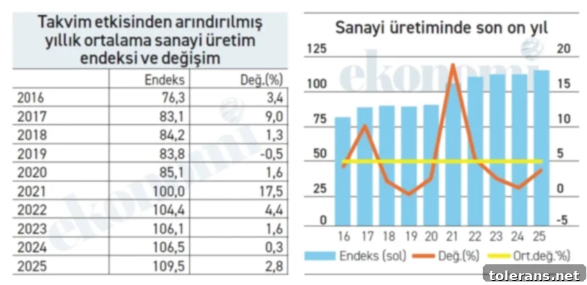 Sanayide Bir On Yılın Muhasebesi 2 Sanayi Üretimi Grafiği